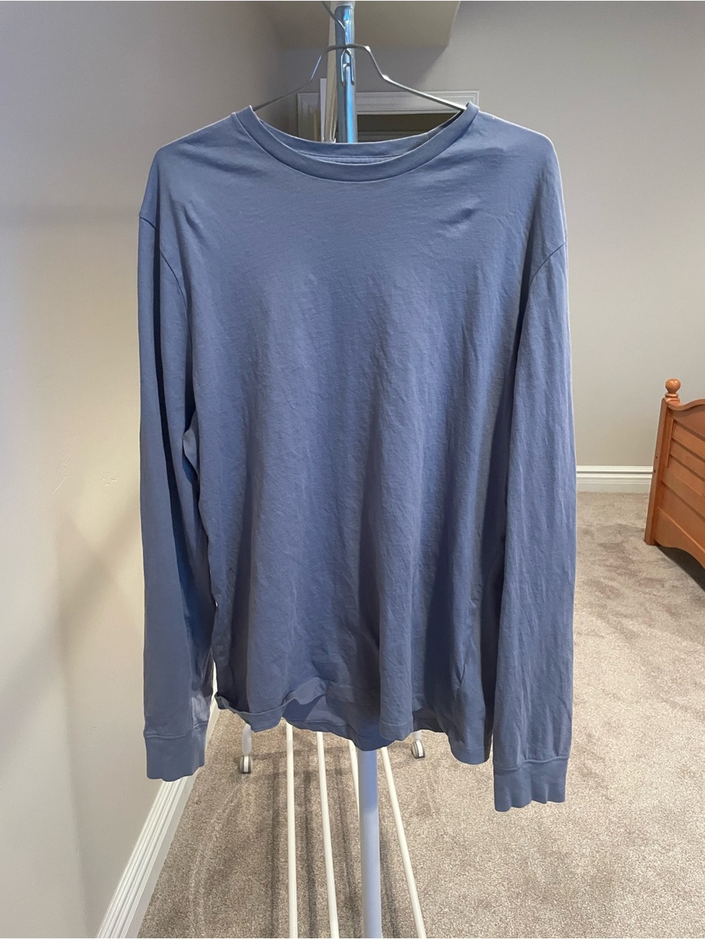 J. Crew Men's Long Sleeve Crewneck Shirt - Slate Blue